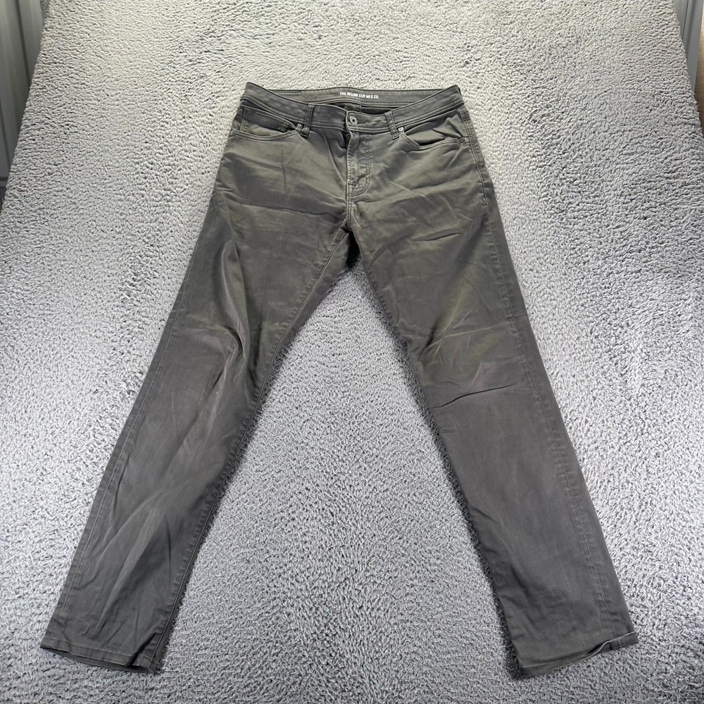 Rising Sun Jeans Mens 32x30 Gray Denim Cotton Straight Leg Slim Fit Workwear‎